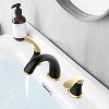 Coucheta 8" Widespread Bathroom Faucets - 3-Hole Design with Pop-Up Drain & cUPC Hoses in Multiple Finishes, Single & 2-Pack Options - 3 of 4