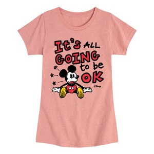 Girls' - Disney - Mickey Mouse Fitted Short Sleeve Graphic T-Shirt - 1 of 4