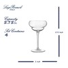 Luigi Bormioli Backdoor 20's Nick & Nora 5.75 oz.  Cocktail Glass, Set of 4, Titanium Reinforced Stem, Made of SON-hyx Crystal, Made in Italy - 4 of 4