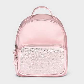 Girls' Rhinestone 8.5" Mini Backpack - art class™ Pink
