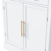 Okak Sideboard Buffet Cabinet, Accent Cabinet with 4 Doors and 4 Shelves, Storage Cabinet for Living Room, Entryway, Hallway, Office, White - 3 of 4