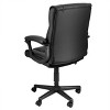 Elama Mid Back Adjustable Faux Leather Office Chair in Black - 3 of 4