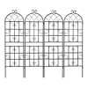 Chery Life 4 Pack Metal Garden Trellis, 71" x 19.7" Rustproof Trellis for Climbing Plants Outdoor Flower Support, Black - 2 of 4