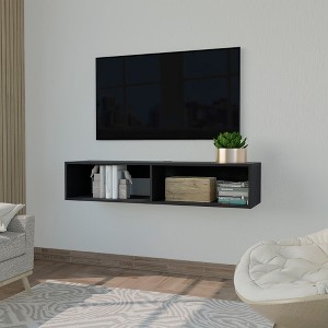 47.6" Manufactured Wood Floating TV Stand with Spacious Shelves, Cable Management, and Wall-Mount Design for Living Room - 1 of 4