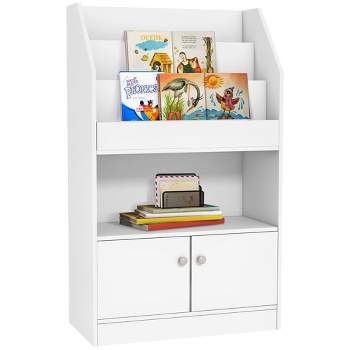 Qaba Toy Storage Cabinet, Kids Bookcase Childrens Bookshelf for Kids Room, Bedroom, Playroom, Nursery