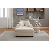 Dexmalle Corduroy Upholstered Chaise Lounge Sofa with Handrail storage and Ottoman - 3 of 4