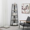 TROPOW 5 Tier Tall Corner Shelf Stand Large Capacity Corner Bookshelf for Living Room Kitchen Small Space (18.10 x 18.10 x 70in) Brown One Size - 2 of 4