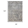 HomeRoots 8' X 10' Gray Taupe And Silver Abstract Distressed Area Rug - 3 of 4