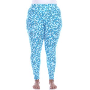 Plus Size Super Soft Leopard Printed Leggings - White Mark - 1 of 4