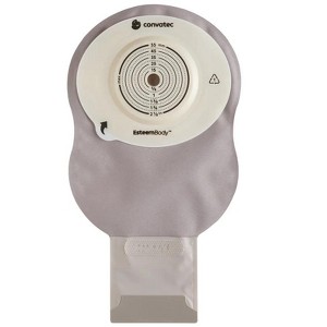 Convatec Esteem Body Drainable 11" Pouch with Durahesive Pre-Cut Barrier, Opaque w/Window, 7mm Convex Depth, Tension Location 40mm, 10 Count - 1 of 4