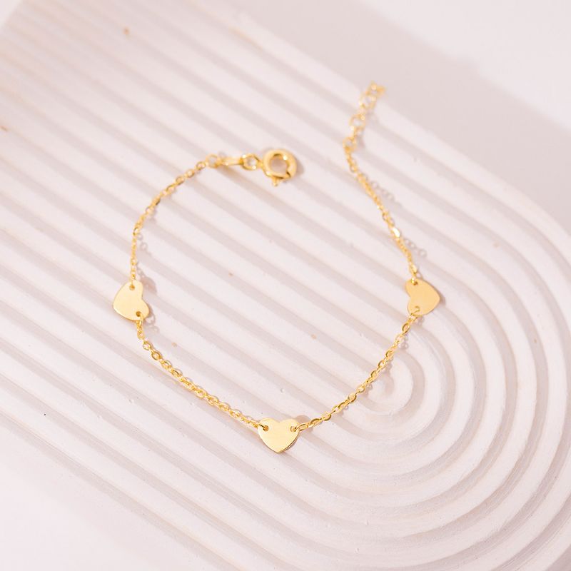 Girls' Polished Heart Charm Bracelet 14k Gold - In Season Jewelry, 5 of 7