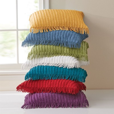 Aqua Cotton Chenille Standard/Queen Sham