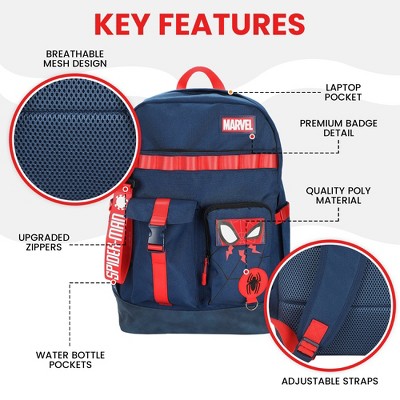 Spider-Man Classic Chibi Spider-Man 18.5” Adult Navy Backpack — фото 2