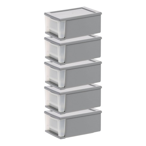 8 Pack: IRIS 7 Clear Tabletop Storage Drawers