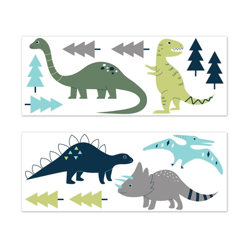 Mod Dinosaur Large Kids&#39; Wall Decal Stickers - Sweet Jojo Designs, 1 of 6