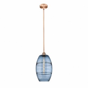 Vaz - 1 Light Stem Hung Mini Pendant In Industrial Style-18 Inches Tall and 10 Inches Wide - 1 of 1