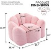 SEVOBAL Sofas Lotus Compression Bean Bag Sofa with Pull Ring Non-Slip Easy-Clean Fabric for Living Room Bedroom, Pink, 43.7"*39.76"*26.77" - 2 of 4