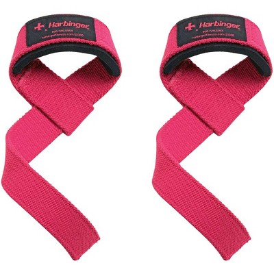 Harbinger Women's Padded Cotton Weight Lifting Straps - Pink
