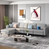 Costway Modular 4 Seat Convertible Sofa  w/ Reversible Chaise & 2 USB Ports - 4 of 4