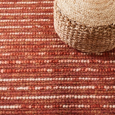 Hand-Knotted Rust and Multi Wool Rectangular Area Rug 3'x5'