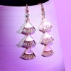 SOHI Women's Fan Drop Earrings - 2 of 3