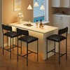 Bar Stools Set of 2, Upholstered Height Bar Stools with Backrest and Footrest, Kitchen Barstools for Island,Counter Bar, Easy Assembly, Rustic Brown - 2 of 4