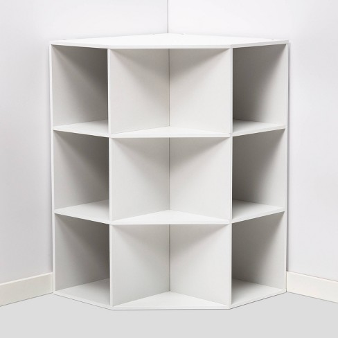 Corner Cube Bookshelf White Room, Target 2 Cube Storage Unit Black And White