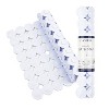 Cameo Non-Slip Bathtub mat, Modern Glaze Design, 27" x 15" Shower Mat with Suction Cups and Water Drain Holes, BPA, LaTeX, Phthalate Free (White) - 3 of 4