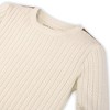 Hope & Henry Boys'  Cotton Long Sleeve Crew Neck Pullover Sweater with Suede Detail, - 2 of 4