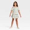 Girls' Off the Shoulder Citrus Floral Printed Top - Cat & Jack™ Lemon Yellow - 3 of 3