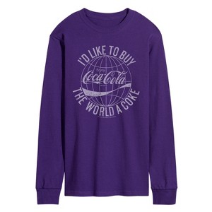 Men's - Coca-cola - Buy The World A Coke Long Sleeve Graphic T-Shirt - 1 of 2