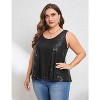 Acekool Women’s Plus Size Sequin Tank Top – Sleeveless Shimmer Camisole, Glitter Loose Sparkle Shirt for Party & Night Out - 2 of 4