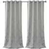 Kate Aurora 2 Pack Delaney Room Darkening Damask Print Grommet Curtain - 3 of 4