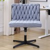 Armless Office Desk Chair No Wheels - 2 of 4