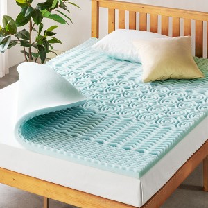 Mellow 5-Zone Memory Foam Cooling Gel Infusion 2" Mattress Pad - 1 of 4