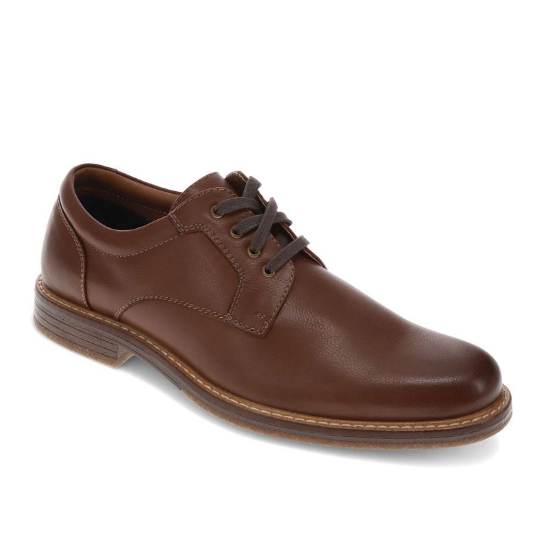 Dockers Mens Handel Dress Casual Lace Up Oxford Shoe, Dark Tan, Size 10.5