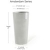 Ecopots Amsterdam Mid High Durable Modern Round Indoor/Outdoor Recycled-Based Composite Flower Pot Planter - 2 of 4