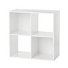Racxily 4-Cube Storage Organizer Bookshelf -stylish Storage Organizer Book Case for Home Bedroom Office, Easy Assembly - 4 of 4
