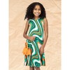24sevenkid Green Print Sleeveless Pockets Dress - 4 of 4