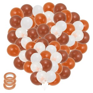 Unique Bargains Latex Party Balloons 10 -12" Round with Ribbon for Party Decorations - 1 of 4