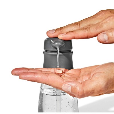 OXO 10oz Soap Dispenser Gray: Kitchen & Bathroom Hand Dish Soap Pump, Plastic, 6.63 Height, 2.88 Width