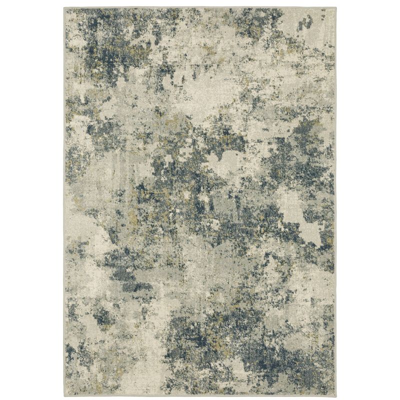 Bryant Distressed Abstract Indoor Area Rug Beige/Teal - Captiv8e Designs, 1 of 12