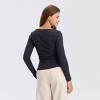 Women's Long Sleeve Lace Neck Knit Top - A New Day™ - 2 of 4