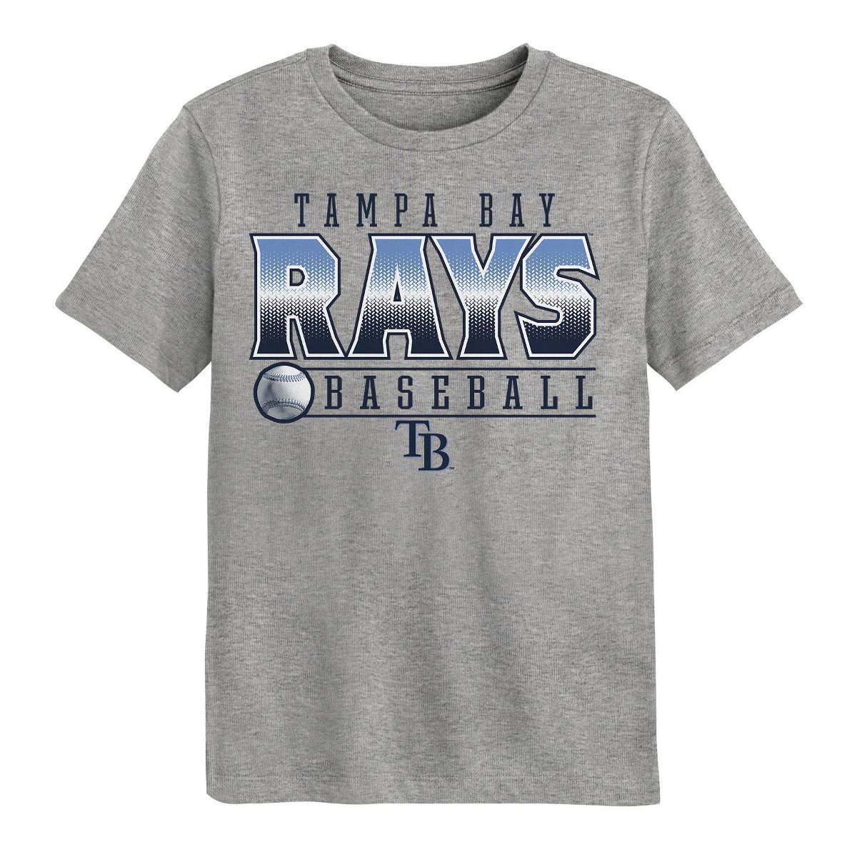 MLB Tampa Bay Rays Youth Gray Poly T-Shirt - thumbnail 2