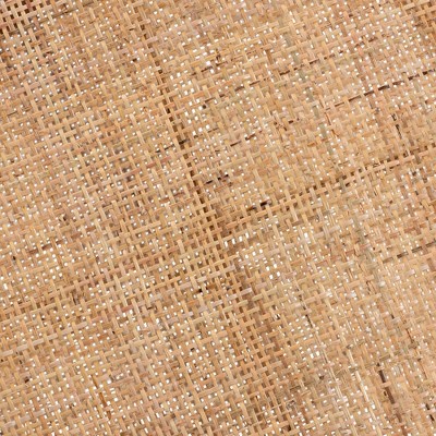Bella Natural Mahogany Wood and Rattan 2-Tier Round Accent Table