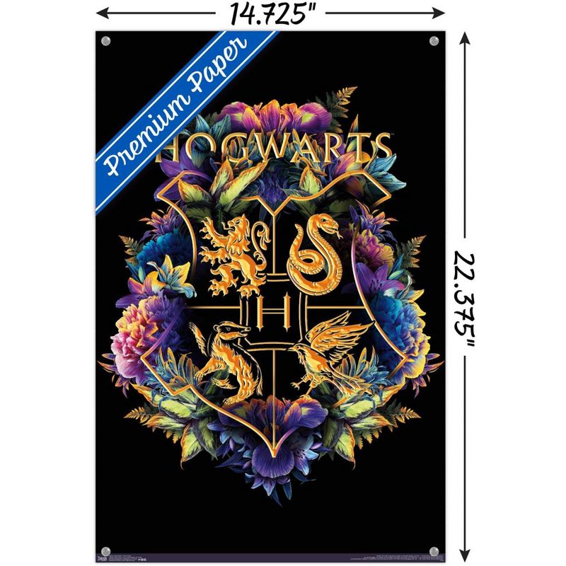 Trends International The Wizarding World: Harry Potter - Floral House Crests Unframed Wall Poster Prints, 3 of 7