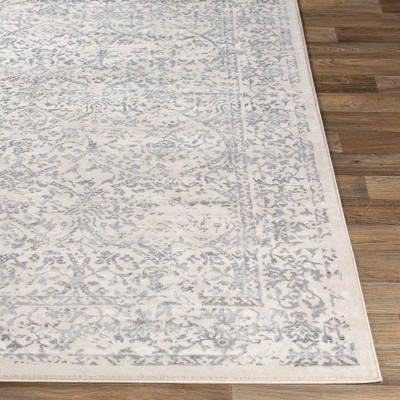 Beauvais Gray and Ivory Wool Blend 5'3" x 7'1" Area Rug