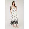 August Sky Women’s Tropical Print Midi Dress - 3 of 4