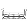 Metal Twin Daybed with Elegant Curved Handle Styling and Accompanying Twin Trundle Bed - 3 of 4