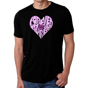 LA Pop Art Forever In Our Hearts - Men's Premium Blend Word Art T-Shirt - 1 of 4